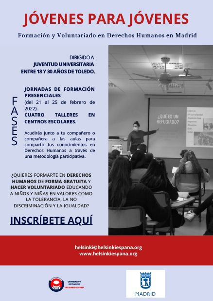 Curso de Helsinki España “Jóvenes para Jóvenes” Madrid 2022