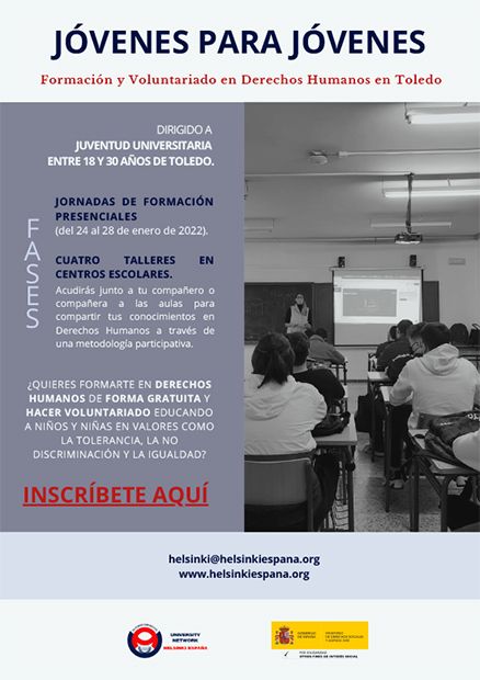 Curso de Helsinki España “Jóvenes para Jóvenes” Toledo 2022