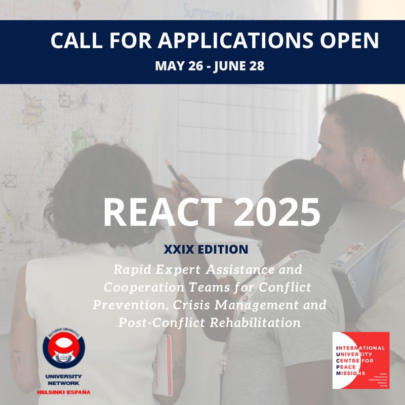 CALL FOR APPLICATIONS 2025 REACT Helsinki España